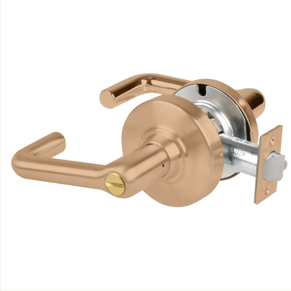 Schlage Grade 1 Bath/Bedroom Privacy Lock, Tubular Lever, Non-Keyed, Satin Bronze Finish, Non-Handed ND40S TLR 612 - main